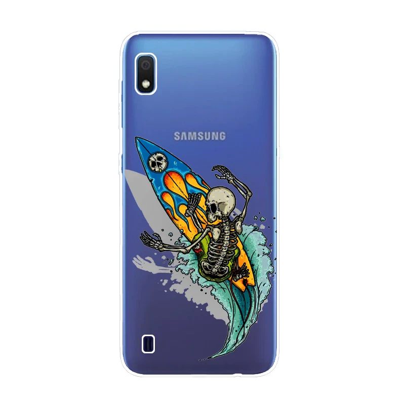 Мягкий чехол для Samsung Galaxy A10 Цветной силиконовый телефона Защитные чехлы крышки