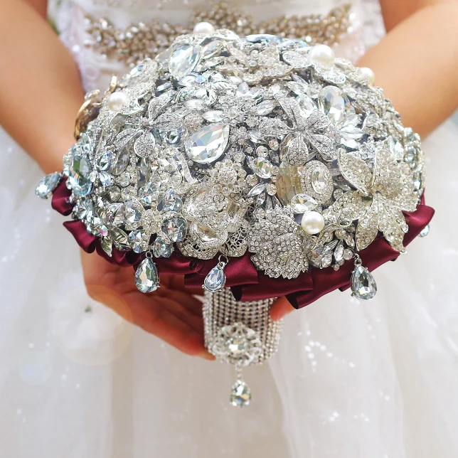 Роскошная блестящая свадебная брошь с кристаллами букет невесты букеты ручной