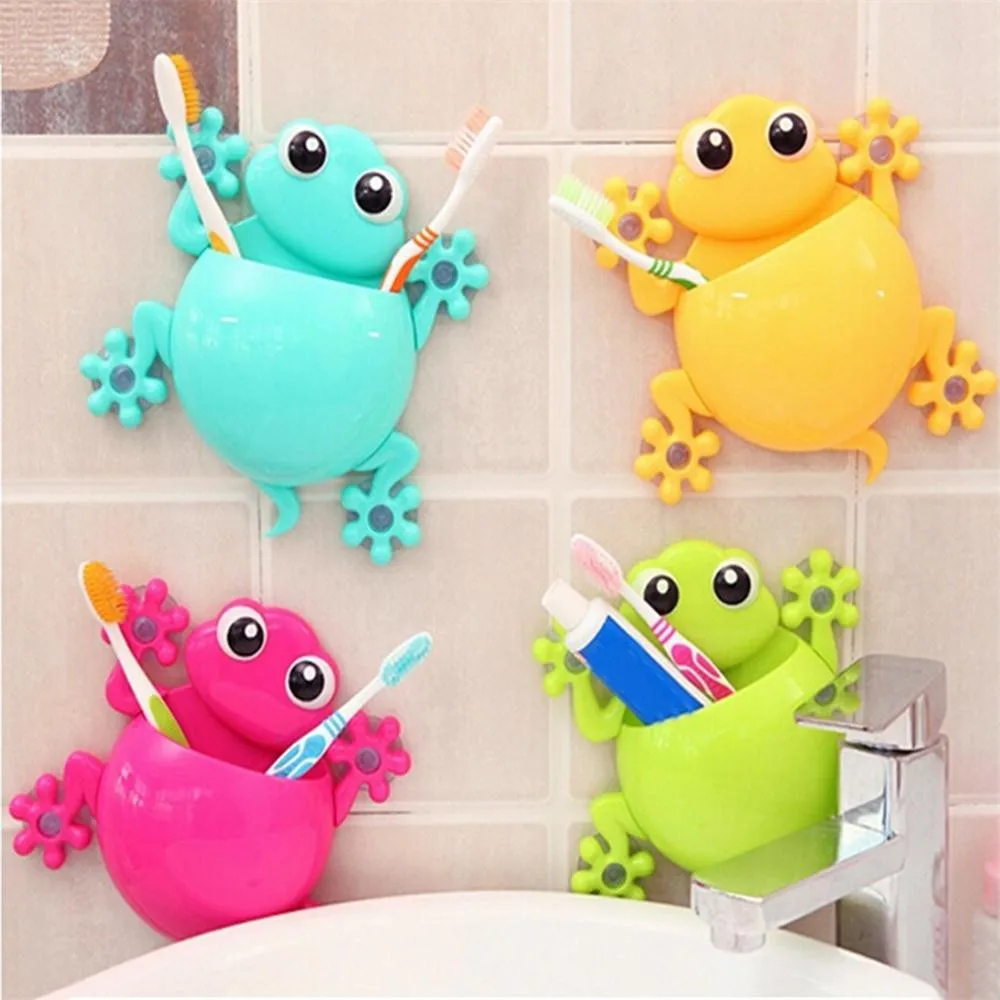 Мультяшная присоска Gecko настенная подставка для зубных щеток всасывающий крючок зубная щетка держатель домашний декор для детей аксессуары для ванной комнаты