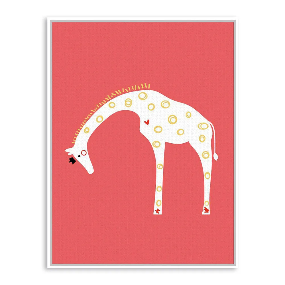 Скандинавский минималистичный мультфильм Король животные Лев Жираф