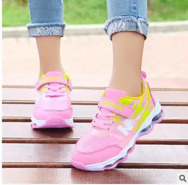 Pink(leather) Детская обувь; детские кроссовки для мальчиков; модная весенняя обувь для девочек; брендовая Новая повседневная обувь; дышащая детская обувь для девочек; детские кроссовки - Цвет: Pink(leather)