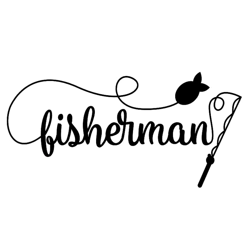 

35cm Fisherman Persoanlity Car-Styling Car Sticker Vinyl Decal