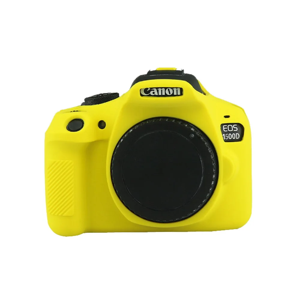 Силиконовый кожаный брони чехол для DSLR камеры защитный видеокамеры Canon T6 1300D 1500D