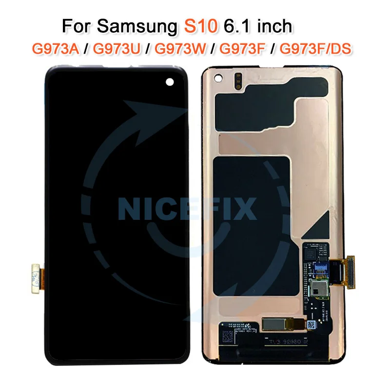 Для samsung Galaxy S10 SM-G973F lcd S10e G970F ЖК-дисплей сенсорный экран дигитайзер в сборе для samsung S10 Plus G975F lcd