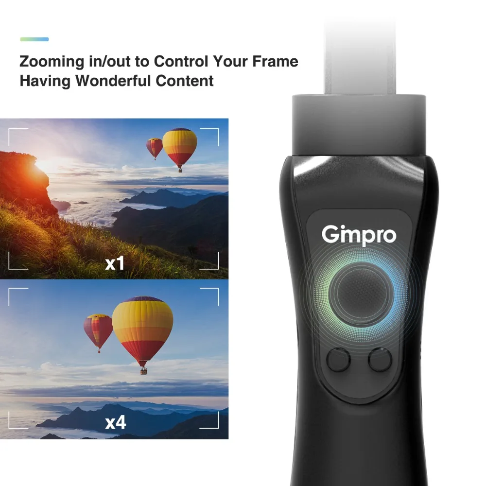 Gimpro один на шарнирном замке с 3 Осями для смартфона для смартфонами до 6 ''210g как 6/7/8/X и Android телефонов, Gopro 3/4/5, 12 ч Время работы