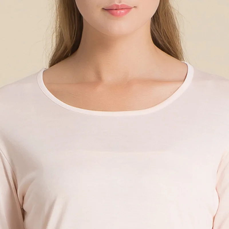 Женское трикотажное шелковое нижнее белье комплект из двух предметов 100% чистого