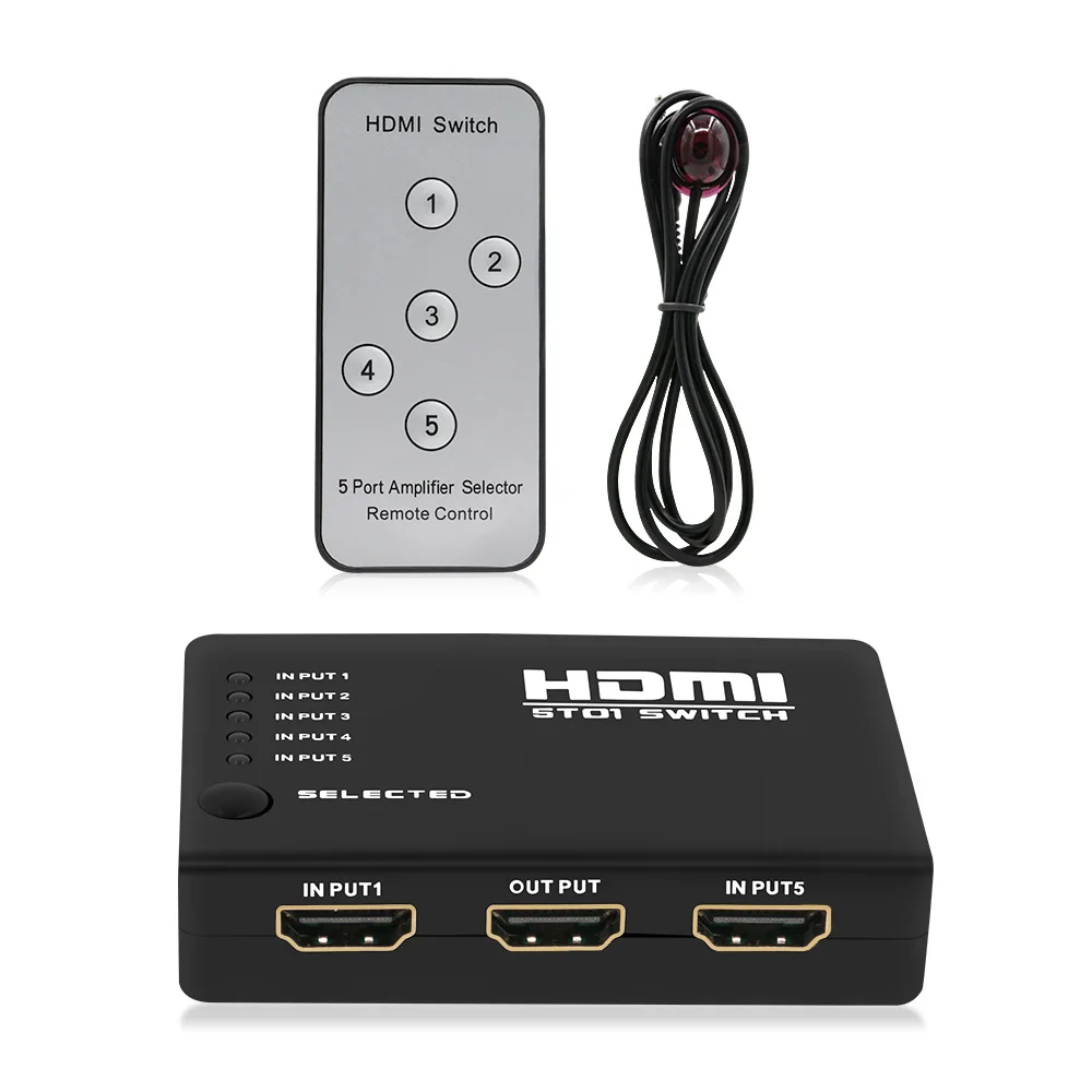 FSU 3 в 1 выход HDMI переключатель 1080P видео 5 портов адаптер HDMI Коммутатор HDMI сплиттер с ИК пульт дистанционного управления сплиттер коробка для HDTV DVD PS3