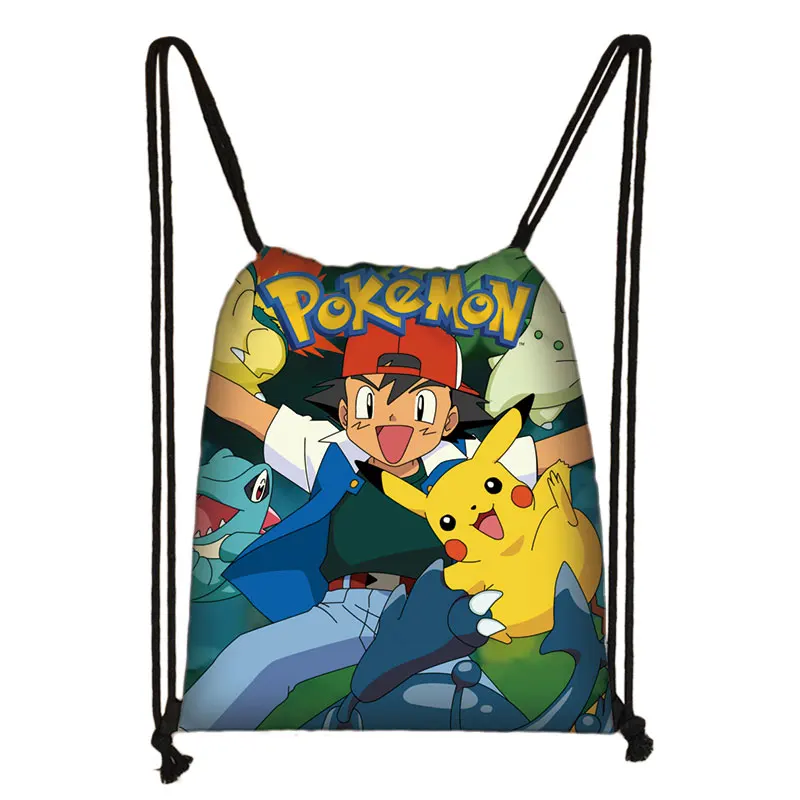 014 Покемон хаунтер Eevee Bulbasaur 3D мультфильм рюкзак мешок с кулиской Повседневная обувь для мальчиков и девочек рюкзак на шнурке сумки - Цвет: 014