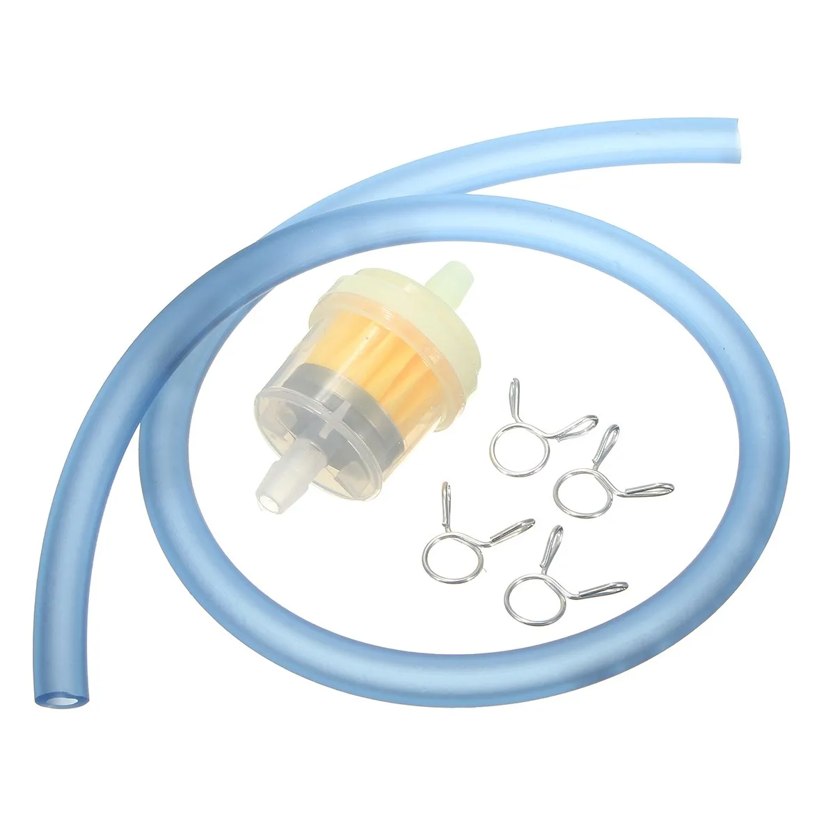 Топливный фильтр для мотоцикла 6 мм шланг бензиновых труб + 4 зажима мотоциклетный