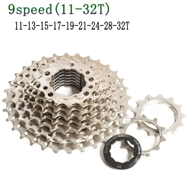 SUNSHINE-SZ 9 скоростей 11-32T MTB горный велосипед кассеты 9s 18s 27s 32t маховик велосипеда