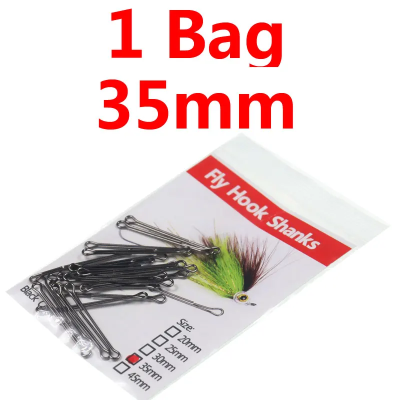 1 bag 35mm Bimoo 20 шт./упак. мушек Waddington хвостовик Стингер Fly хвостовик Хищник летать соленой воды мушек Материал - Цвет: 1 bag 35mm