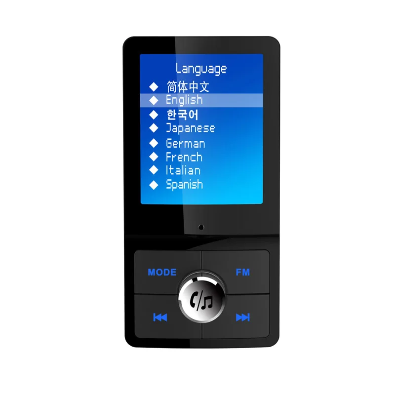 JaJaBor Bluetooth Carkit Handsfree 1.77IN цветной экран fm передатчик AUX аудио приемник