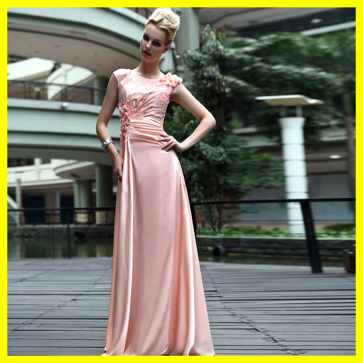 Plus Size Long Evening Dresses Australia Perth Elegant Gold A Line Floor Length Built In Bra Beading Scoop Cap Sleeve 2015 Cheap|cap sleeve party