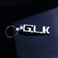 Брелок для Mercedes Benz A B C E R S GL GLC GLE CLK ML SLK 3D автомобильный металлический брелок для ключей - Название цвета: GLK