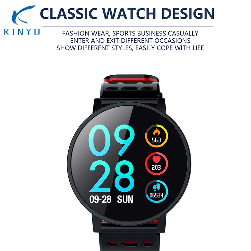 Цветной смарт-браслет пульсометр Водонепроницаемый Фитнес-трекер спортивный