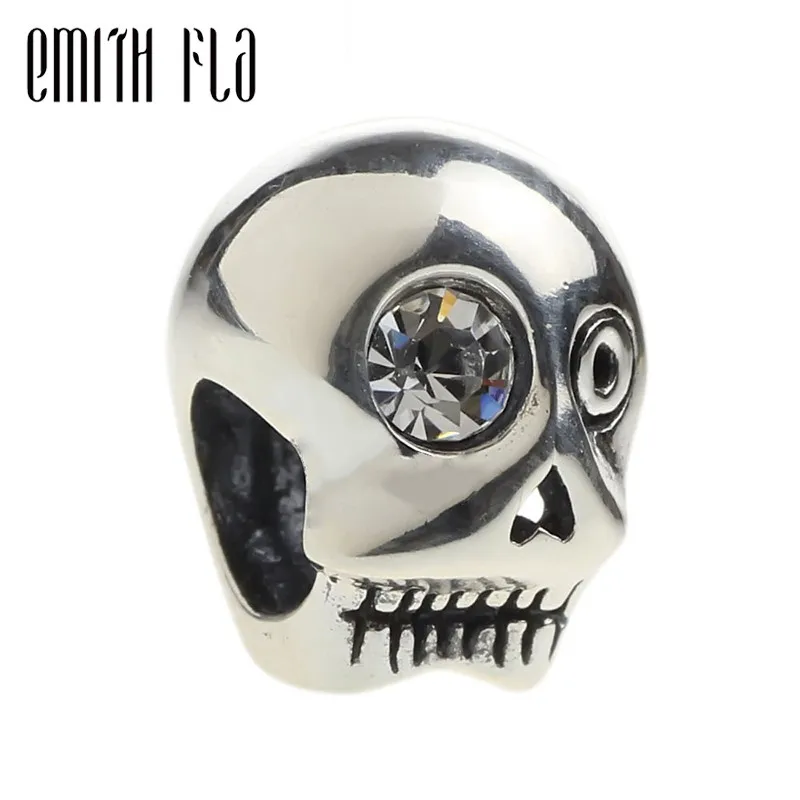 925 пробы серебряные глаза в виде черепа инкрустированные кристаллические