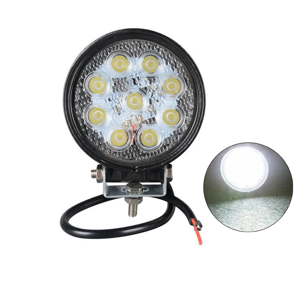 

Led car work light 12v Spot beam 2PCS 4 inch led light bar 12v 24v 27w led work light Offroad Driving Light
