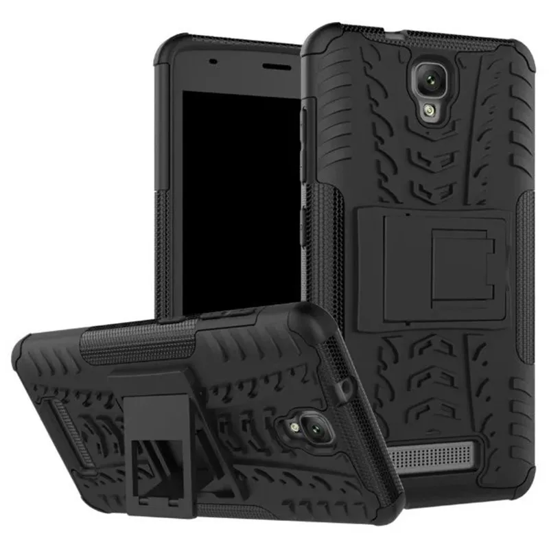 black Сверхпрочный защитный чехол из ТПУ+ поликарбоната для zte Blade L5 V6plus V9 L110 A520 POP4S чехол с подставкой защитный чехол двойной цвет ударопрочный чехол - Цвет: black