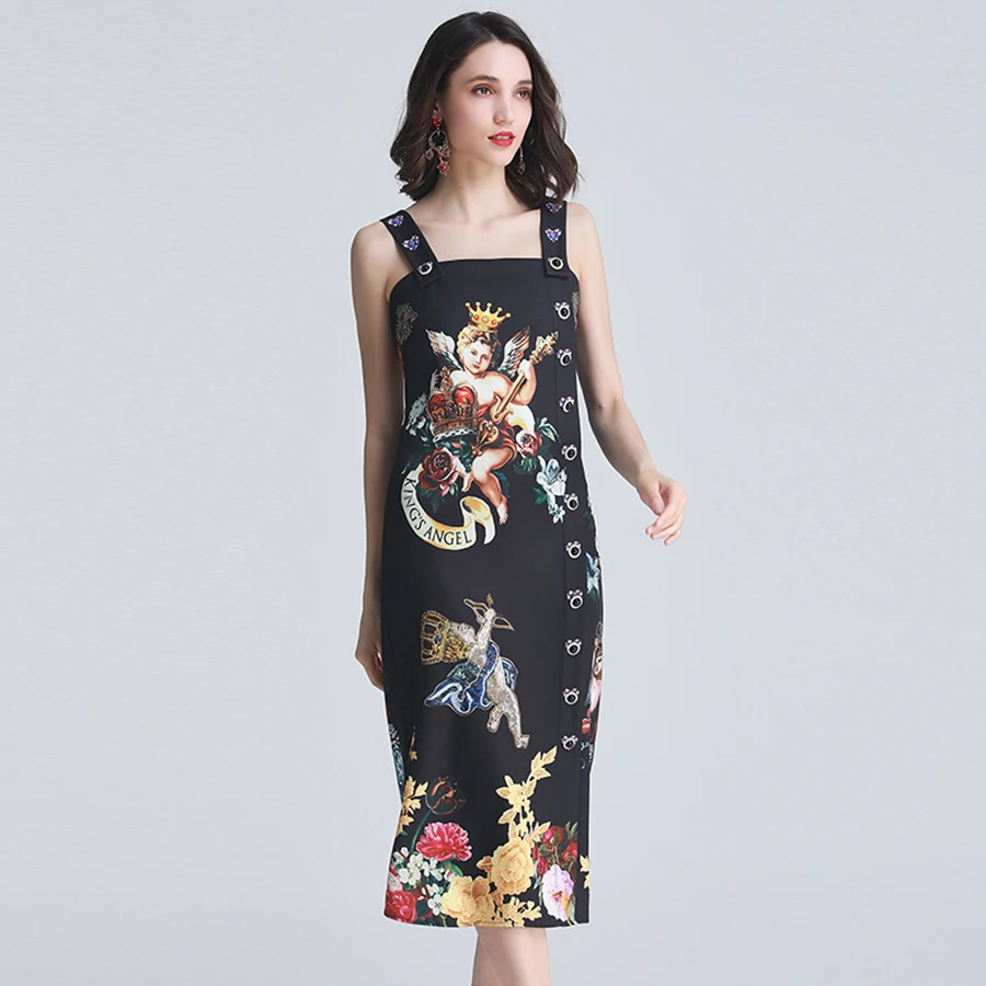 AELESEEN люкс Bodycon Для женщин летние платья 2019 без рукавов Мода квадратный рукавом