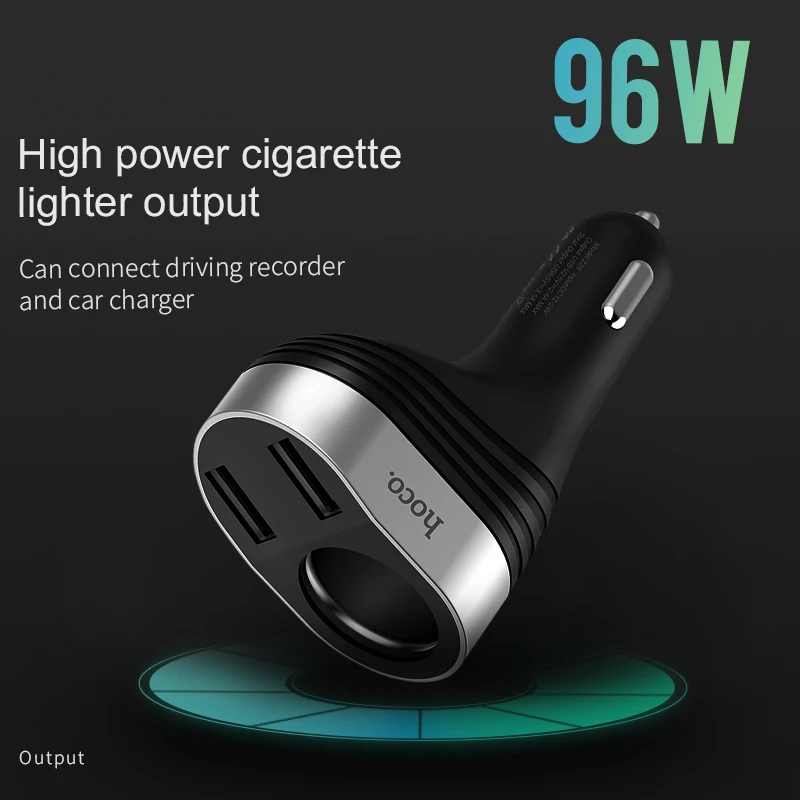 Hoco 5V3. 1A 96 Вт двойной USB Автомобильное зарядное устройство с одним автомобильным