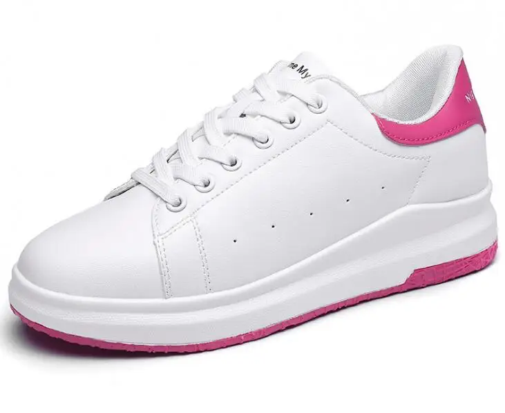 Akexiya/ботильоны на платформе белого цвета Для женщин Кроссовки танкетке Невидимый