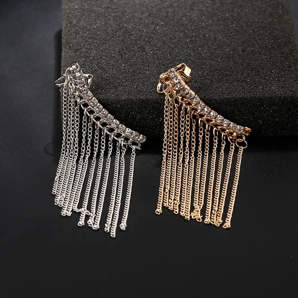 Женская цепочка-манжета ZLDYOU ювелирное изделие в стиле панк с кристаллами и