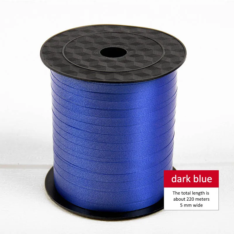dark blue Воздушный шар, лента в рулоне, детские игрушки, поделки, фольга, керлинг, много цветов, 5 мм, сделай сам, подарки, свадебные принадлежности, 250 ярдов - Цвет: dark blue