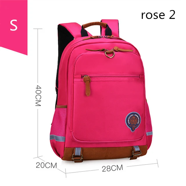 S rose 2 Школьные сумки с цветочным принтом для девочек 1-6 классов, Детские ортопедические школьные рюкзаки, mochila infantil - Цвет: S rose 2