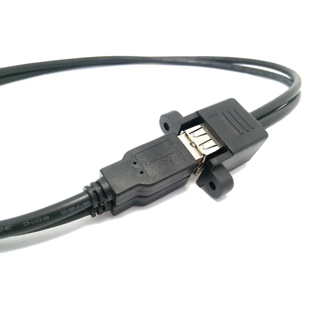 0.25 м 1 сиамские Dual port USB2.0 УДЛИНИТЕЛЬ с резьбовыми отверстиями может быть