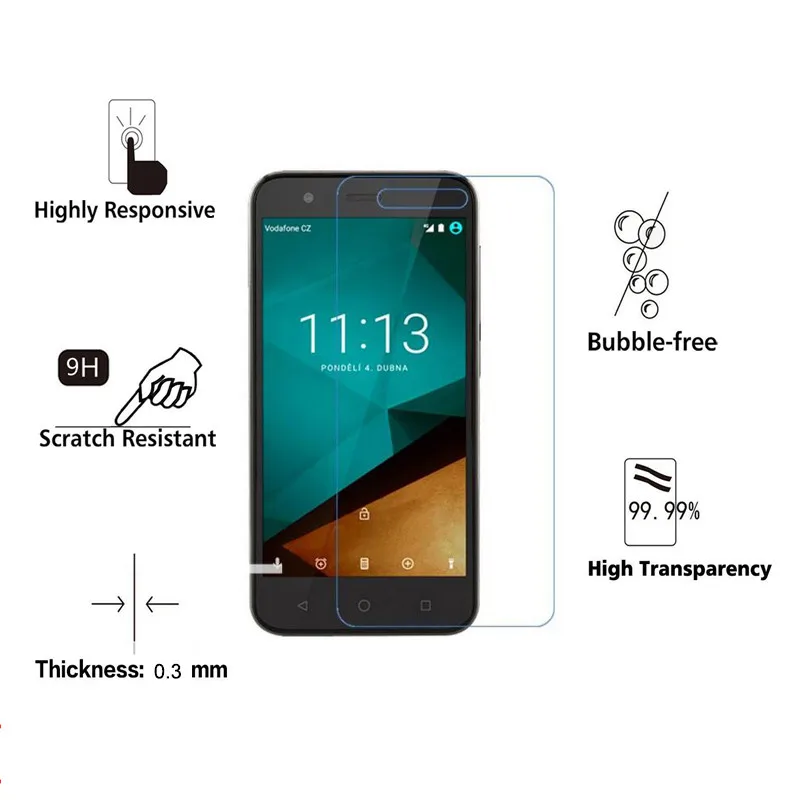 Закаленное стекло 9H для Vodafone Prime 7 защита экрана защитная стеклянная пленка