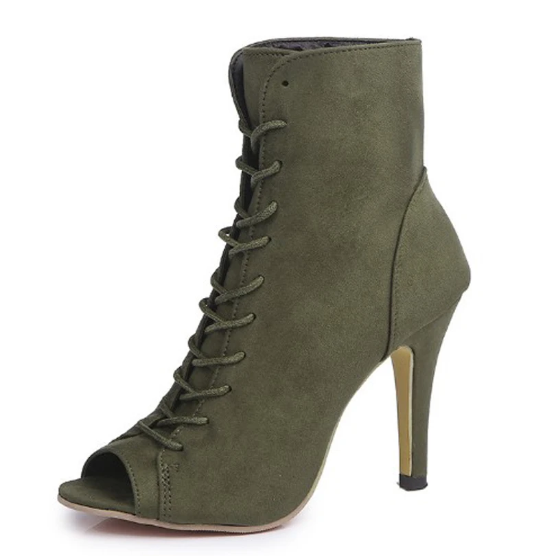 Round Toe Ladies Flock Lace-up Pump High Heels Rome Rubber Shoes For Women2018 Classics Size 34-43 | Обувь