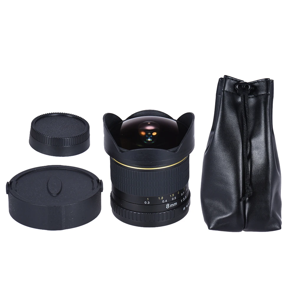 8MM F/3.5 Ultra Wide Angle FishEye lens for Nikon DSLR Camera D3100 D3200 D5200 D5500 D7000 D7200 D800 D90 Free DHL Shipping | Электроника