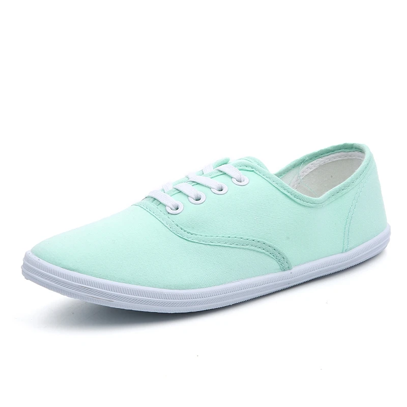 light green Новинка года; женская парусиновая обувь; дышащая Модная брендовая женская обувь на плоской подошве; женские кроссовки; Белая обувь; большие размеры 35-42; HQ01 - Цвет: light green