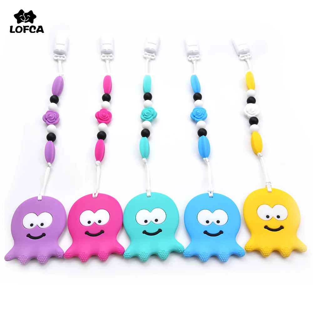 Силиконовые Прорезыватели для зубов с зажимами соски Детские Короткий держатель