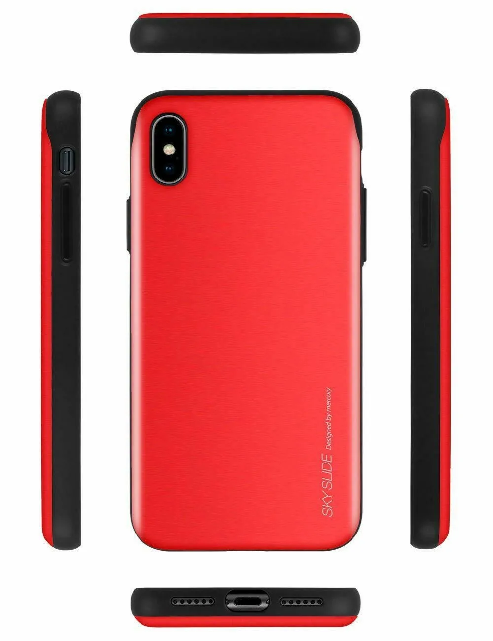 Mercury Goospery Sky Slide Bumper задний слот Держатель для карт Жесткий Чехол для iPhone XS XR Xs Max
