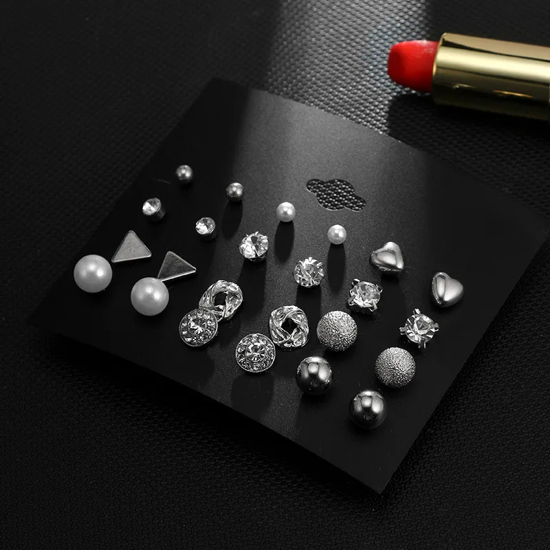Насекомых сердце серьги 12-20 пар/компл. искусственный жемчуг Циркон Серьги для Для