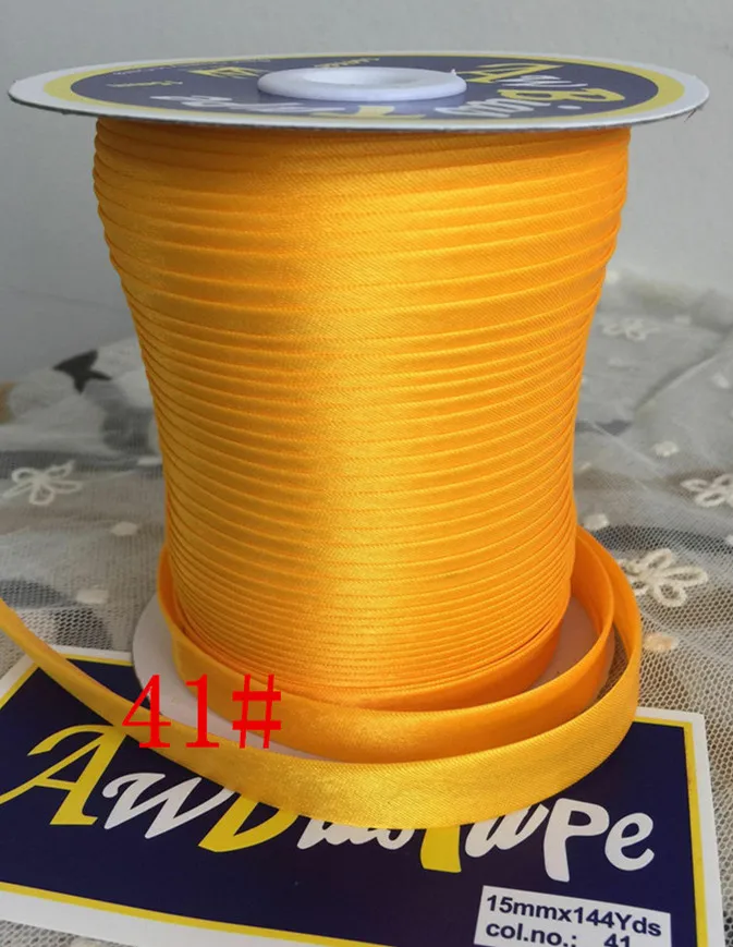 Col No.41 5/"(15 мм) X25Yards/карта атласная косая лента, AW бренд ручной работы для пошив одежды «сделай сам» и обрезки - Цвет: Col No.41