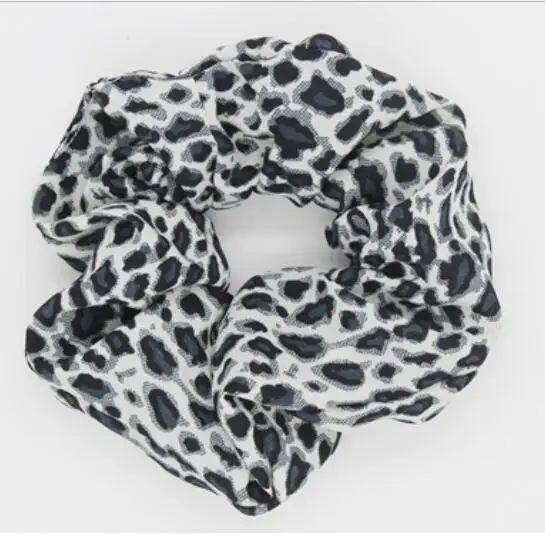 Модные женские леопардовые эластичные Hairbands Прекрасный волос Scrunchies девушки аксессуар для волос хвост держатель - Цвет: Dark Grey