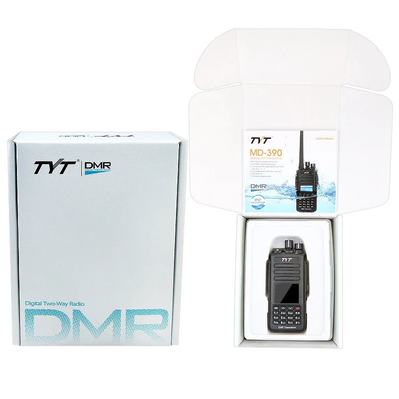 Original TYT IP-67 Waterproof GPS Digital Radio MD-390 VHF 136-174MHZ 1000 Channels 2200Mah Battery Walkie Talkie | Мобильные