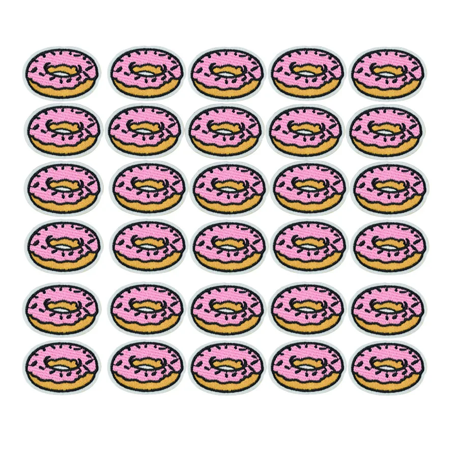 Нашивки сделай сам в виде пончиков для одежды железная вышитая аппликация патчи