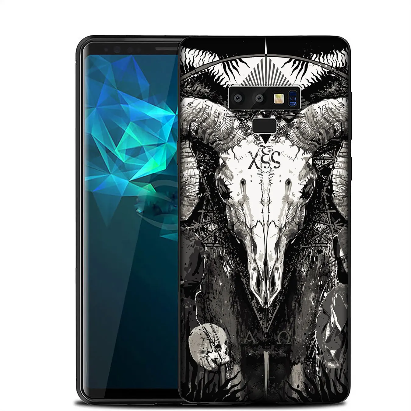 IYICAO сатанинский Череп Мягкий силиконовый чехол для Samsung Galaxy A6 A9 A8 A7 2018 A3 A5 2016 2017 Note 9