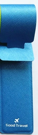 Light Blue 1 шт. ПУ багажная бирка чехол Креативные аксессуары чемодан ID адрес держатель письмо багаж посадочные бирки портативный ярлык - Цвет: Light Blue
