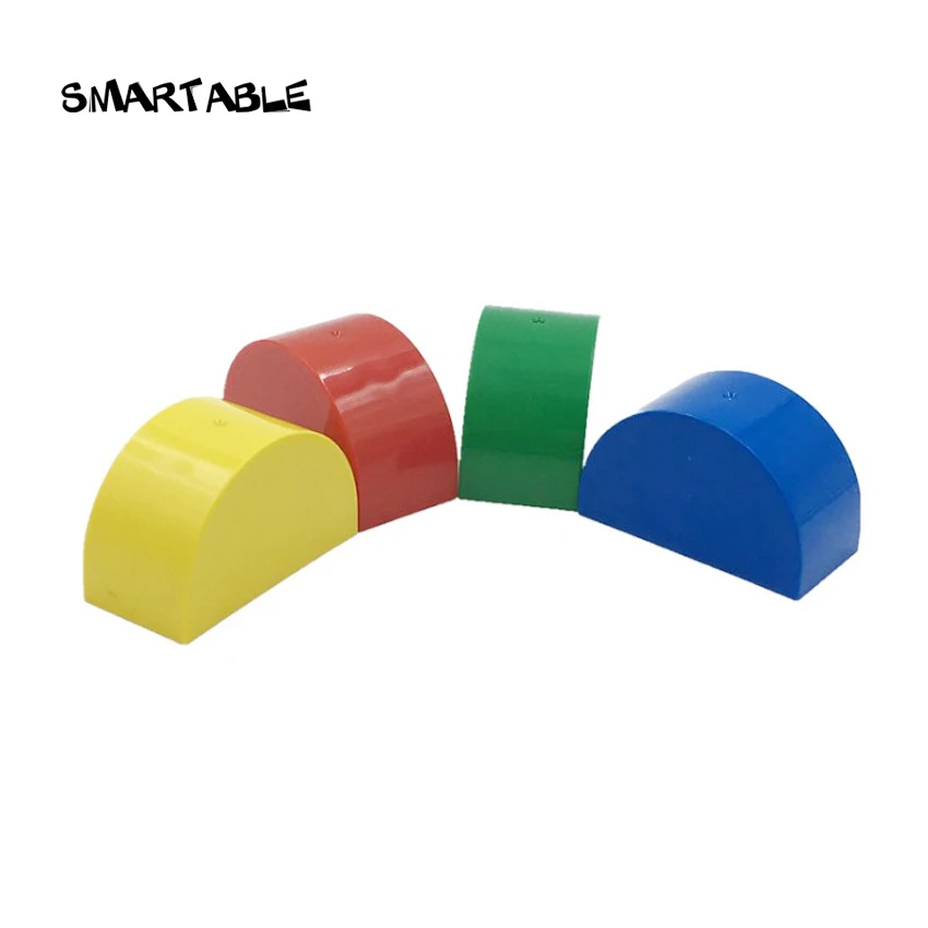 Smartable большой кирпич полукруглые разноцветные плоские с 2x4 Строительные блоки