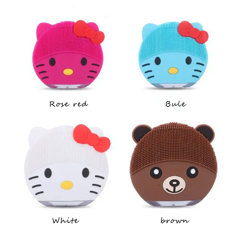 Мультфильм Kawaii Электрический силиконовый Очищающий Инструмент