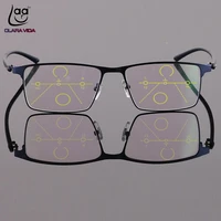 clara vida progressive multifocal reading glasses full rim titanium alloy glasses frame see near and far top 0 add 0 75to 4