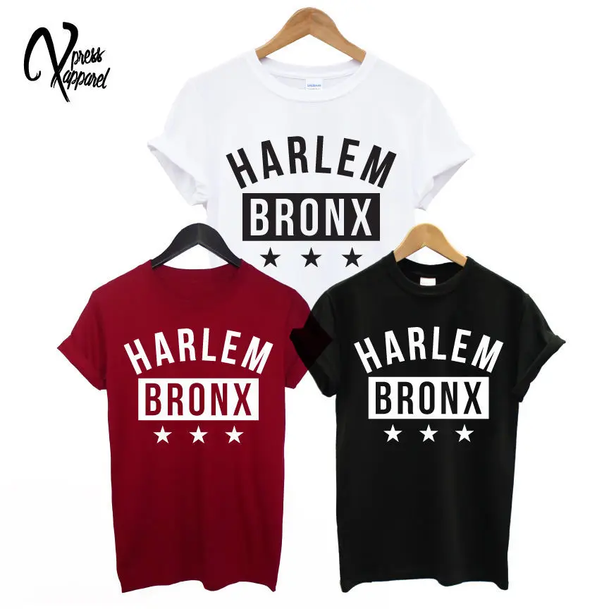 

Футболка HARLEM BRONX с принтом звезд мужчин SWAG черная хипстерская женская футболка TUMBLR значок футболка унисекс больше размеров и оформления