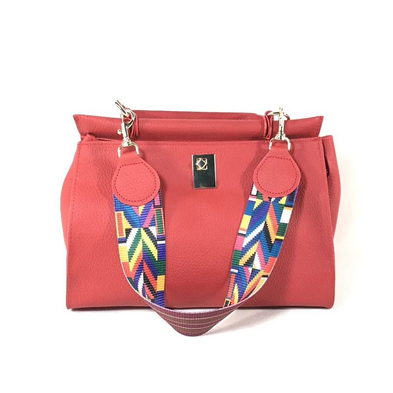 Сумка ALIEME Женская на ремешке модный саквояж красного цвета с ручками сверху