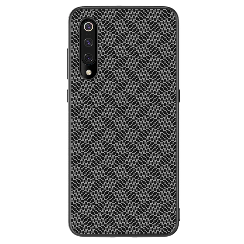 Для Xiaomi mi 9 чехол Nillkin из синтетического волокна задняя крышка PP пластиковый чехол из углеродного волокна для Xiaomi mi 9 mi 9 6,39 дюймов - Цвет: Серый