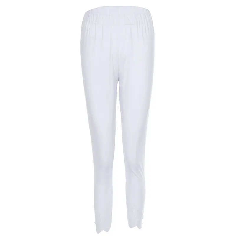 NIBESSER Hollow Out Skinny Leggings Women Breathable Printed Pencil Pants Legging New Arrival Elastic Sexy Trousers Joggers - Цвет: White