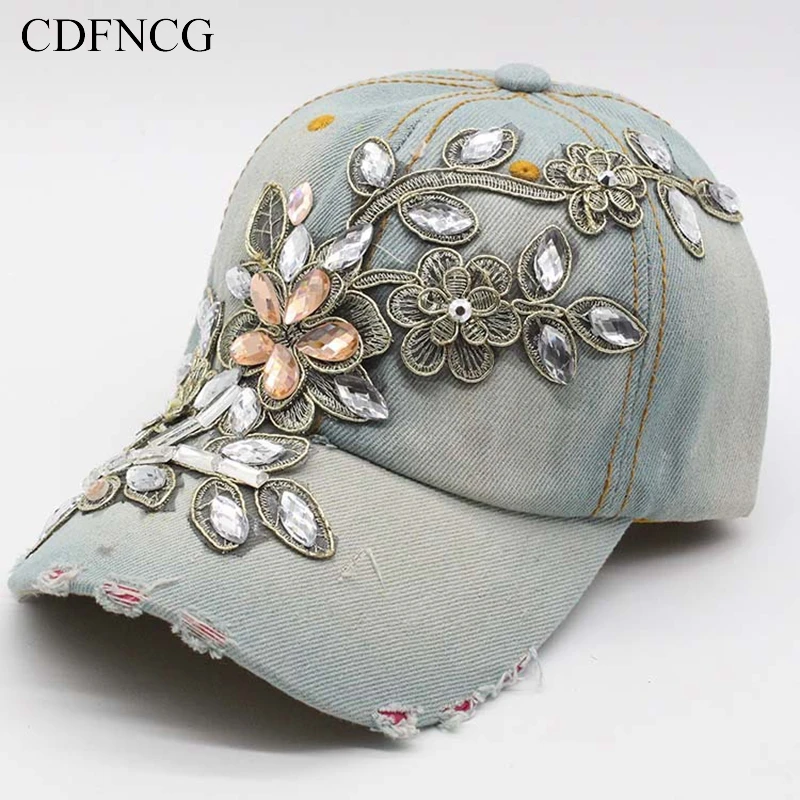 CDF 2019 модная винтажная бейсболка в стиле Snapback из джинсовой ткани с золотым